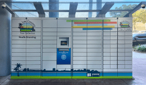 picture of the Smart Locker system at the downtown office